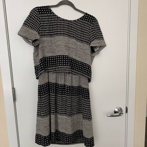 Black and White Madewell Dress with Open Back